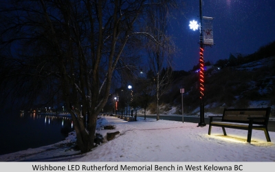 Wishbone Commercial LED Rutherford Bench in West Kelowna BC